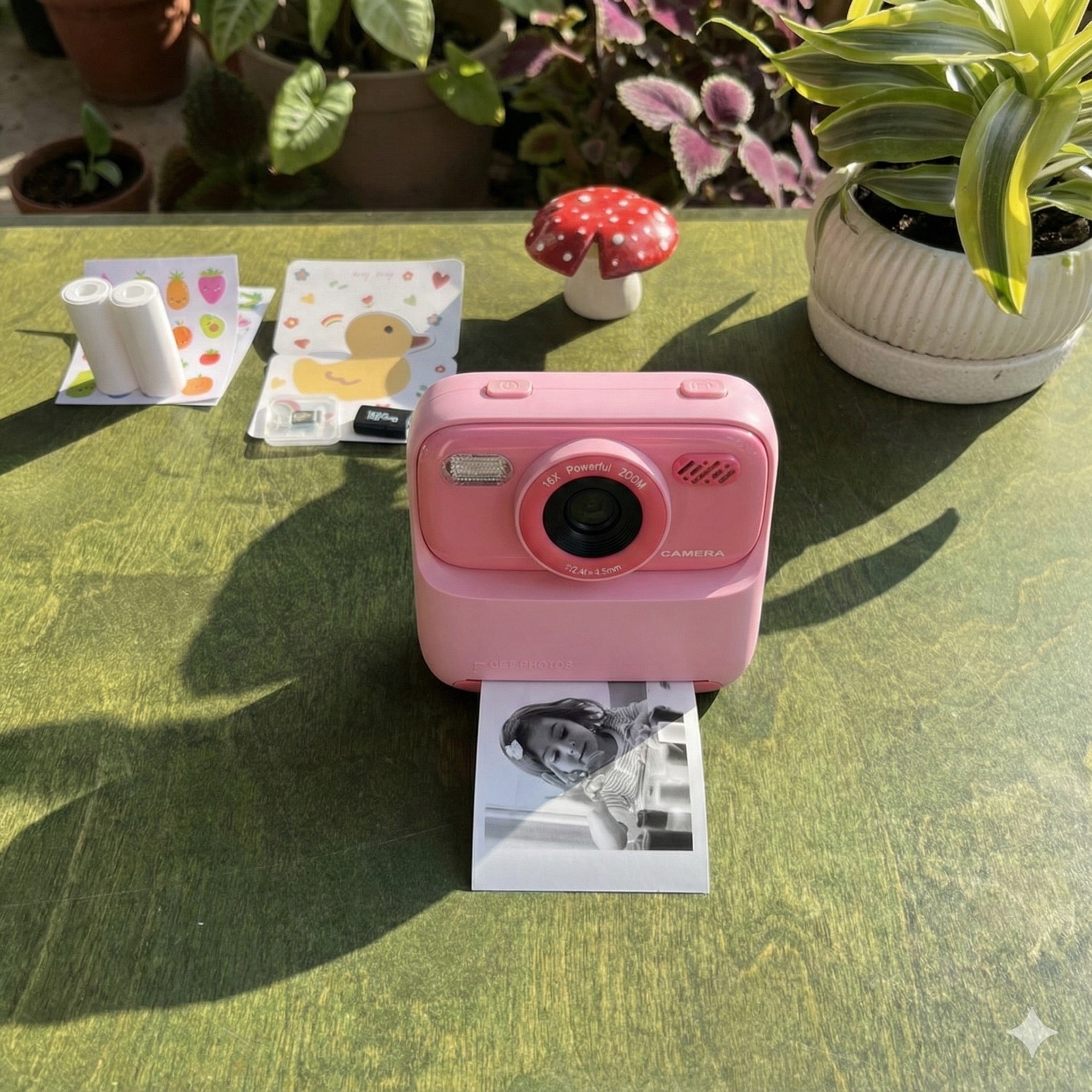 AMORUS Kids Camera Instant Dual Lens Selfie