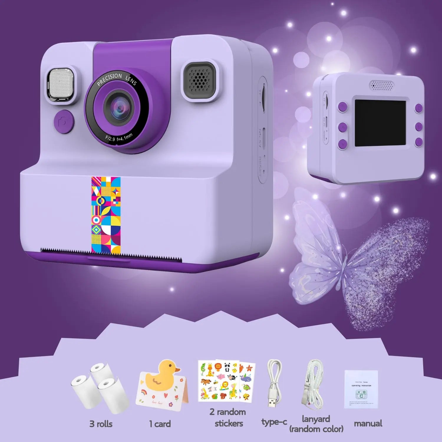 Classic Kids Instant Print Camera w/ 32GB Memory Card