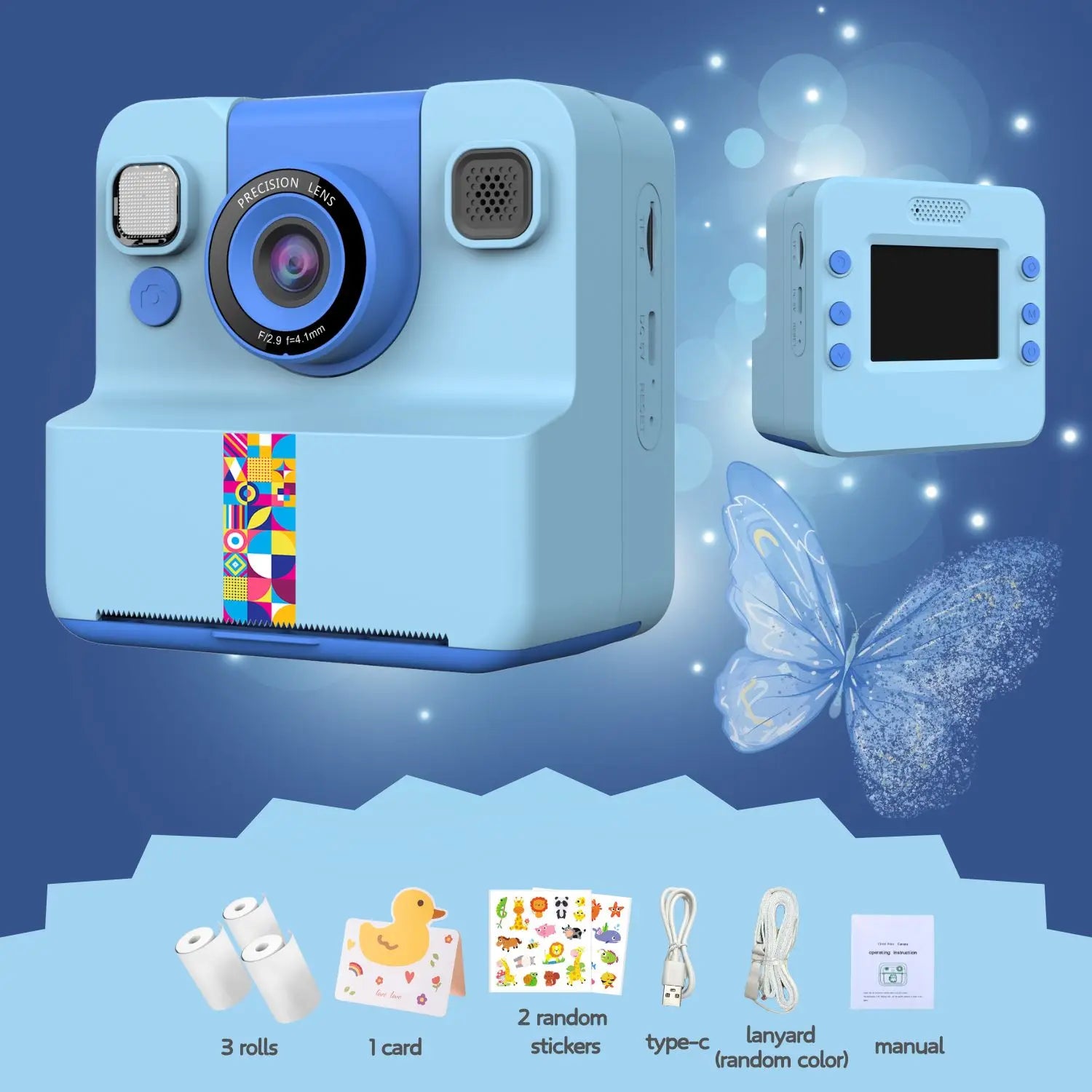 Classic Kids Instant Print Camera w/ 32GB Memory Card